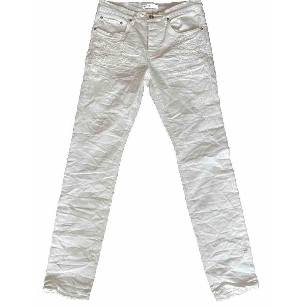$320 New PURPLE BRAND (WHITE QUILTED DESTROY POCKET JEAN) Size 31 - Picture 4 of 6